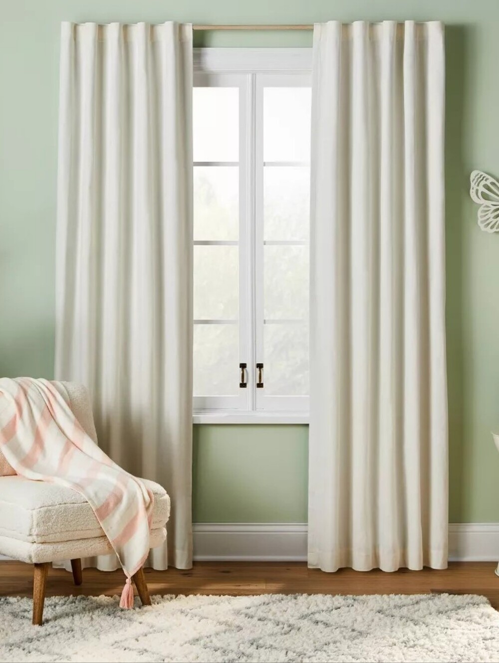 Blackout Chambray Cotton Kids' Panel - Pillowfort: Noise Reduction UV